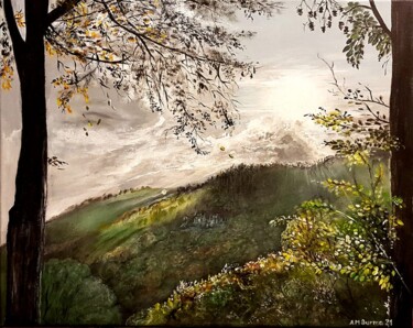 Pittura intitolato "Jesienna refleksja" da Agnieszka Anna Młyńczyk (AM Surma), Opera d'arte originale, Acrilico