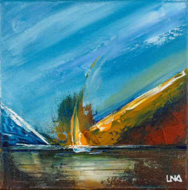 Voiles d'espoir Peinture intitulée "Voiles d'espoir" par Helena Monniello, Œuvre d'art originale, Acrylique Monté sur Châssis en bois