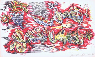 图画 标题为“FARANDOLLE” 由Jean-Thomas Bédard, 原创艺术品, 标记