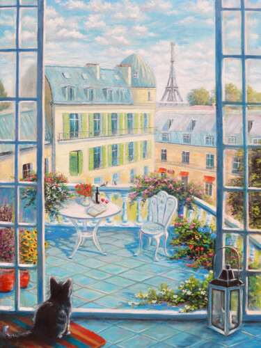 "Dreams about Paris" başlıklı Tablo Tatiana Gracheva tarafından, Orijinal sanat, Petrol