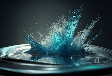 Digital Arts titled "Eclaboussure des ea…" by Tsuiho, Original Artwork, AI generated image