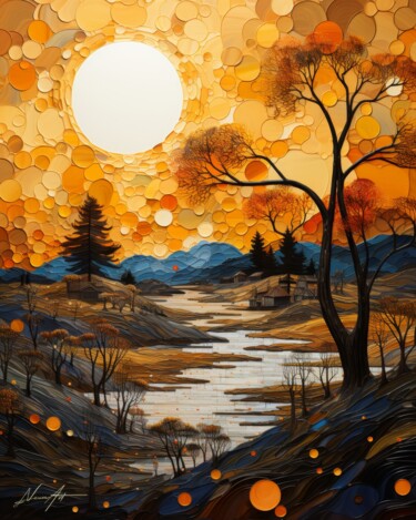 Contrasti Naturali Digital Arts titled "Contrasti Naturali" by Andrea La Martina (NEXA ART), Original Artwork, Digital Collage Mounted on Wood…