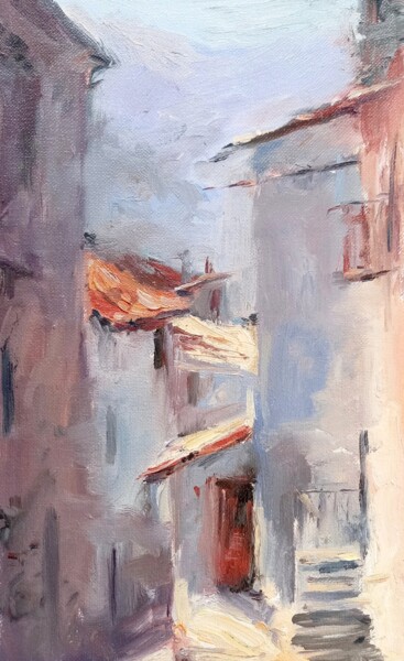 Painting titled "Spanish landscape" by Nadya Syabro, Original Artwork, Oil