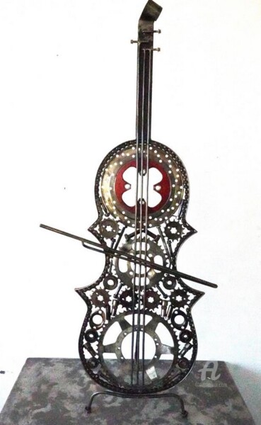 雕塑 标题为“Violon en métal rec…” 由Hassan Laamirat, 原创艺术品, 金属