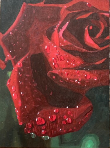 Painting titled "Rooza" by Cornelius Mugabi, Original Artwork, Oil