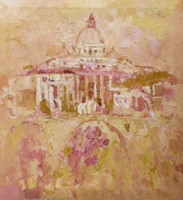 Roma cromatica (S.Pietro) Pittura intitolato "Roma cromatica (S.P…" da Domenico Asmone, Opera d'arte originale, Olio Montato su Telaio per barella in…