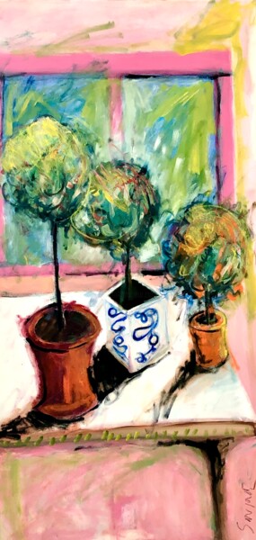Painting titled "room with sun" by David Savinar, Original Artwork, Oil