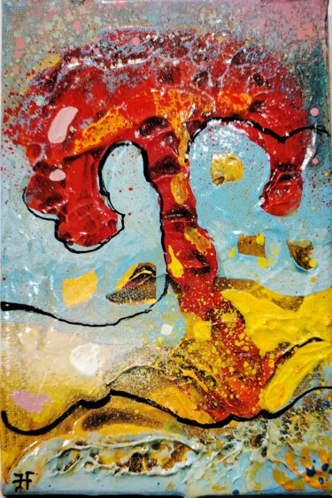 Painting titled "Etude sur les arbre…" by Hervé Fayolle, Original Artwork, Acrylic Mounted on Wood Stretcher frame