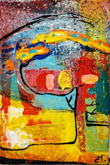 Painting titled "Etude sur les arbre…" by Hervé Fayolle, Original Artwork, Acrylic