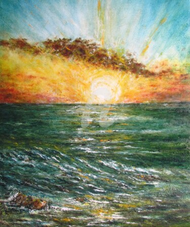 29, Sunrise by the sea, series “by the Sea”, canvas, oil, Картина под названием "29, Sunrise by the…" - Volodymyr Chukhas, Подлинное произведение искусства, Масло