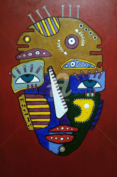 "Mask (II)" / SOLD Peinture intitulée ""Mask (II)" / SOLD" par Arthuris, Œuvre d'art originale, Huile