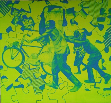 绘画 标题为“Retour du champ” 由Barreso'O Ébène, 原创艺术品, 丙烯