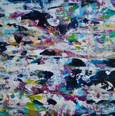 Painting titled "Maelstrom" by Vinet-Larente, Original Artwork, Acrylic Mounted on Wood Panel
