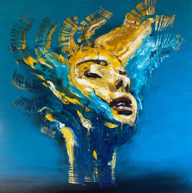 Peinture intitulée "PARADIZA.R.T" par F. Spi-K-Tri, Œuvre d'art originale, Huile Monté sur Châssis en bois