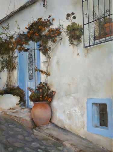 Peinture intitulée "Rincón de Mojacar-…" par Tomás Castaño, Œuvre d'art originale, Huile Monté sur Châssis en bois