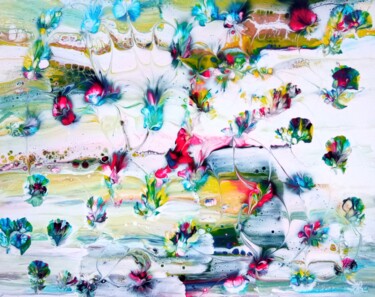 Peinture intitulée "Danse des couleurs" par Bernard Drai, Œuvre d'art originale, Acrylique Monté sur Châssis en bois