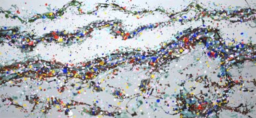 Peinture intitulée "Wavy expression." par Iryna Kastsova, Œuvre d'art originale, Acrylique Monté sur Châssis en bois