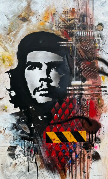 Composition pour le Che Peinture intitulée "Composition pour le…" par Danny Dandin, Œuvre d'art originale, Acrylique Monté sur Châssis en bois