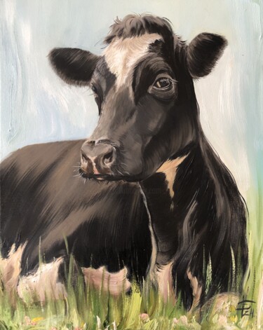 Queen Painting titled "Queen" by Juliya Fedotova, Original Artwork, Oil Mounted on Wood Stretcher frame