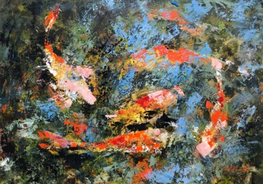 "Koi carp" başlıklı Tablo Ekaterina Shenayeva tarafından, Orijinal sanat, Akrilik