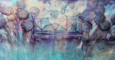 Painting titled "MEDITATION IN THE…" by Natalia Czarnecka-Diling, Original Artwork, Acrylic