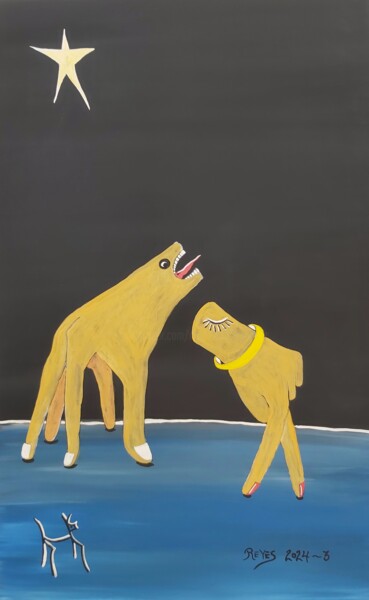 Pittura intitolato "2024-3" da Reyes Solis Fernandez, Opera d'arte originale, Tempera