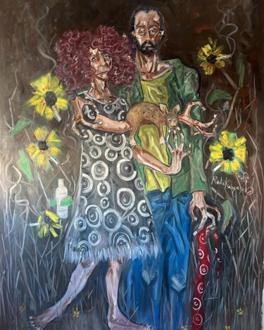 Pittura intitolato "The spring" da Reda Kanzaoui, Opera d'arte originale, Olio Montato su Telaio per barella in legno