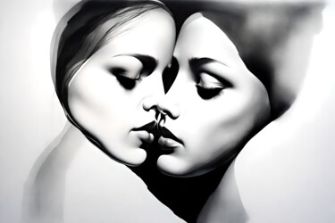 数字艺术 标题为“The Kiss No.2” 由Ninn, 原创艺术品, AI生成的图像