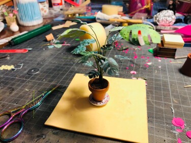 雕塑 标题为“Philodendron miniat…” 由Nadine Wandel, 原创艺术品, 丙烯