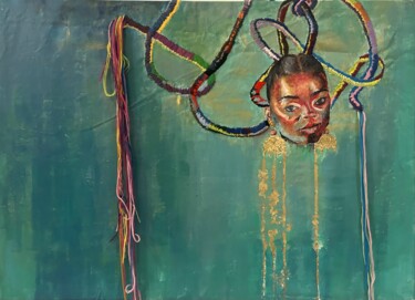 Painting titled "Tapestry of Heritage" by Seyi Adeoye, Original Artwork, Acrylic