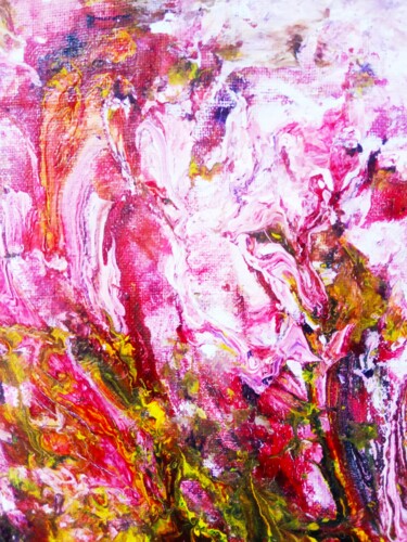 Pink Flamingo Painting titled "Pink Flamingo" by Selena Sashina, Original Artwork, Acrylic Mounted on Wood Stretcher frame