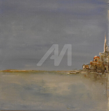 Ζωγραφική με τίτλο "La face cachée du M…" από Nelly Carnet, Αυθεντικά έργα τέχνης, Ακρυλικό Τοποθετήθηκε στο Ξύλινο φορείο σ…