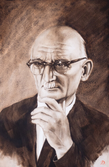 Картина под названием "Portrait of Soviet…" - Dmitrii Kastalskii, Подлинное произведение искусства, Акварель