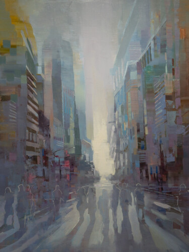 Pittura intitolato "The movement of Cit…" da Aleksandr Jero, Opera d'arte originale, Olio