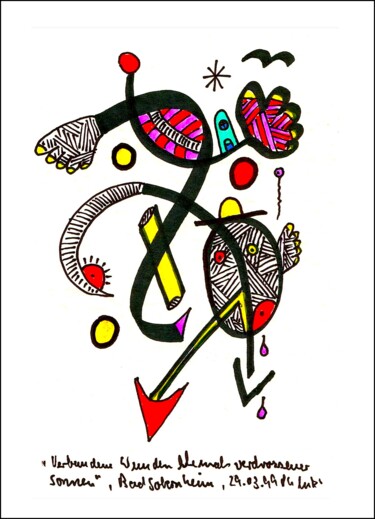 Zeichnungen mit dem Titel ""Verbundene Wunden…" von Gerhard Pollheide, Original-Kunstwerk, Tinte