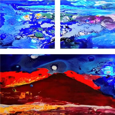 The collage consists of fragments of the painting “INFINITY" Collages titled "The collage consist…" by Olga Neberos, Original Artwork, Collages