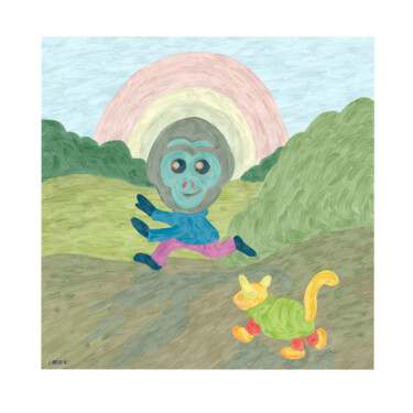 数字艺术 标题为“Aapje” 由Louisette Mahieu - Van Donkelaar, 原创艺术品, 数字打印