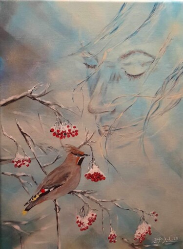 Peinture intitulée "L’hiver" par Laurence Dufour, Œuvre d'art originale, Acrylique Monté sur Châssis en bois
