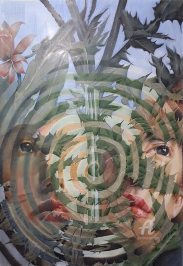 图画 标题为“The Thistle Portrai…” 由Stephan B. Reisig, 原创艺术品, 铅笔