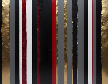 数字艺术 标题为“Gold leaf and black” 由Hazel, 原创艺术品, AI生成的图像