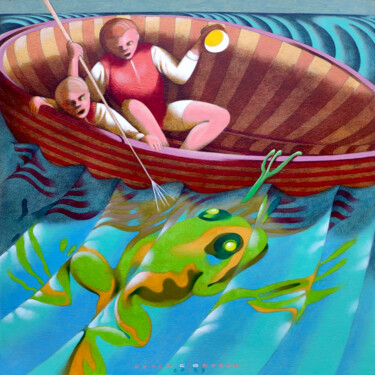 Painting titled "The capture of the…" by Federico Cortese, Original Artwork, Oil