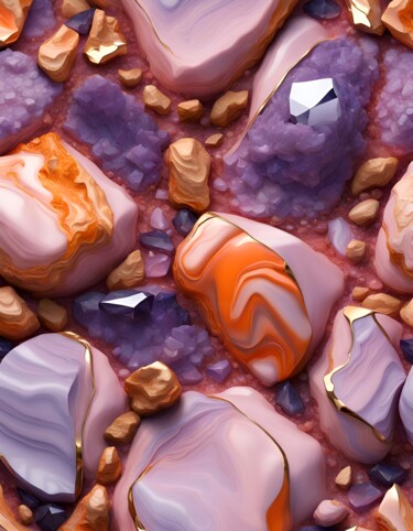 数字艺术 标题为“3D stone art” 由Hazel, 原创艺术品, AI生成的图像
