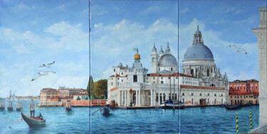 Peinture intitulée ""Santa Maria della…" par Claude Ruby, Œuvre d'art originale, Huile