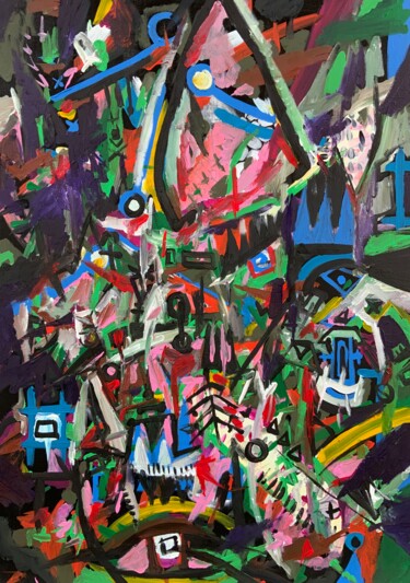 Painting titled "TILL ITS HOUR" by Lautir, Original Artwork, Acrylic