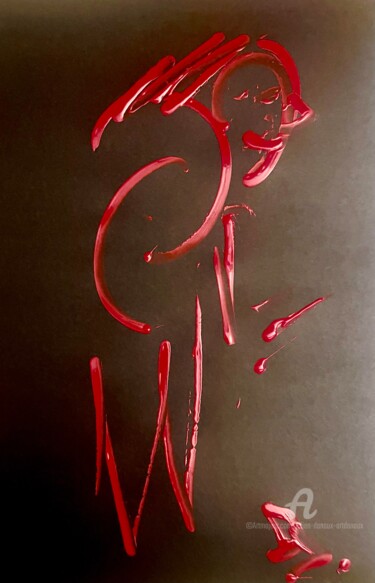 图画 标题为“Nue série 1 #2” 由Julien Danaux (Artdanaux), 原创艺术品, 水彩