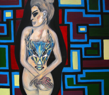 Dragon Abode Pittura intitolato "Dragon Abode" da Oksana Budnichenko, Opera d'arte originale, Olio
