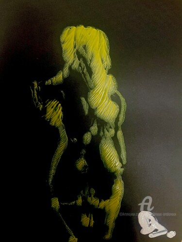 图画 标题为“Nue série 1 #3” 由Julien Danaux (Artdanaux), 原创艺术品, 水彩