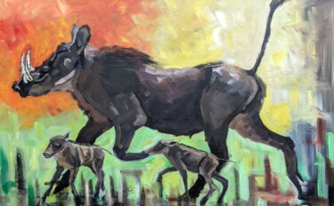 MOTHERS WILL ALWAYS BE MOTHERS III 「MOTHERS WILL ALWAYS…」というタイトルの絵画 Noah Bugingoによって, オリジナルのアートワーク, アクリル