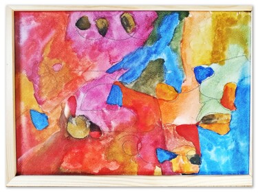 Peinture intitulée "Plusieurs possibili…" par Seny Jasna, Œuvre d'art originale, Aquarelle Monté sur Panneau de bois
