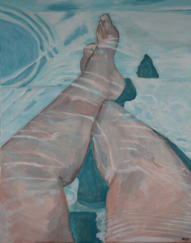 Peinture intitulée "Farniente" par Nusch, Œuvre d'art originale, Acrylique Monté sur Châssis en bois